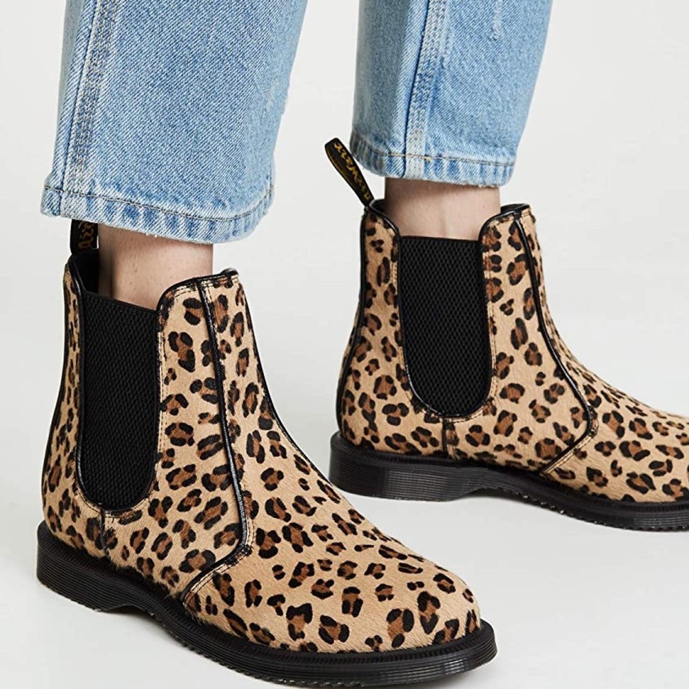 🔥Dr. Martens Flora Hair On Kensington 🐆NWT - Picture 2 of 13
